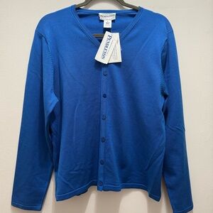 Pendleton Silk Blend Button Front Cardigan Sweater Large